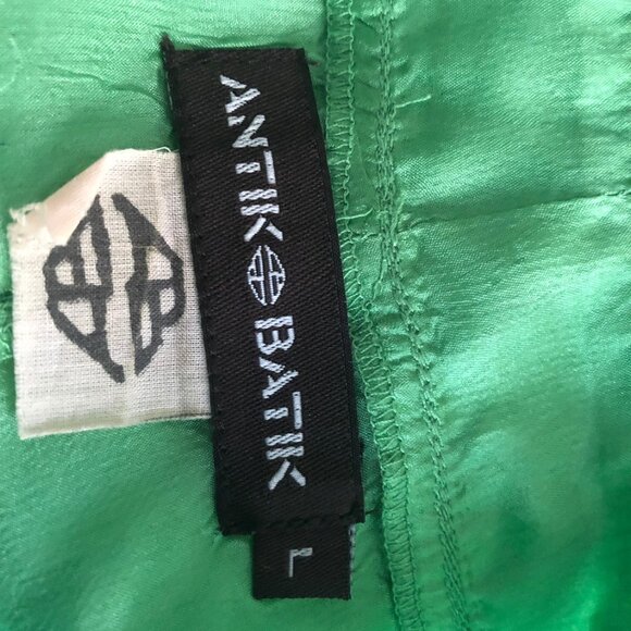 Antik Batik sexy silk sheer cami in bright green - size M - Picture 4 of 4